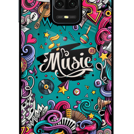 Music Graffiti Redmi Note 9 Pro/Pro Max Glass Case