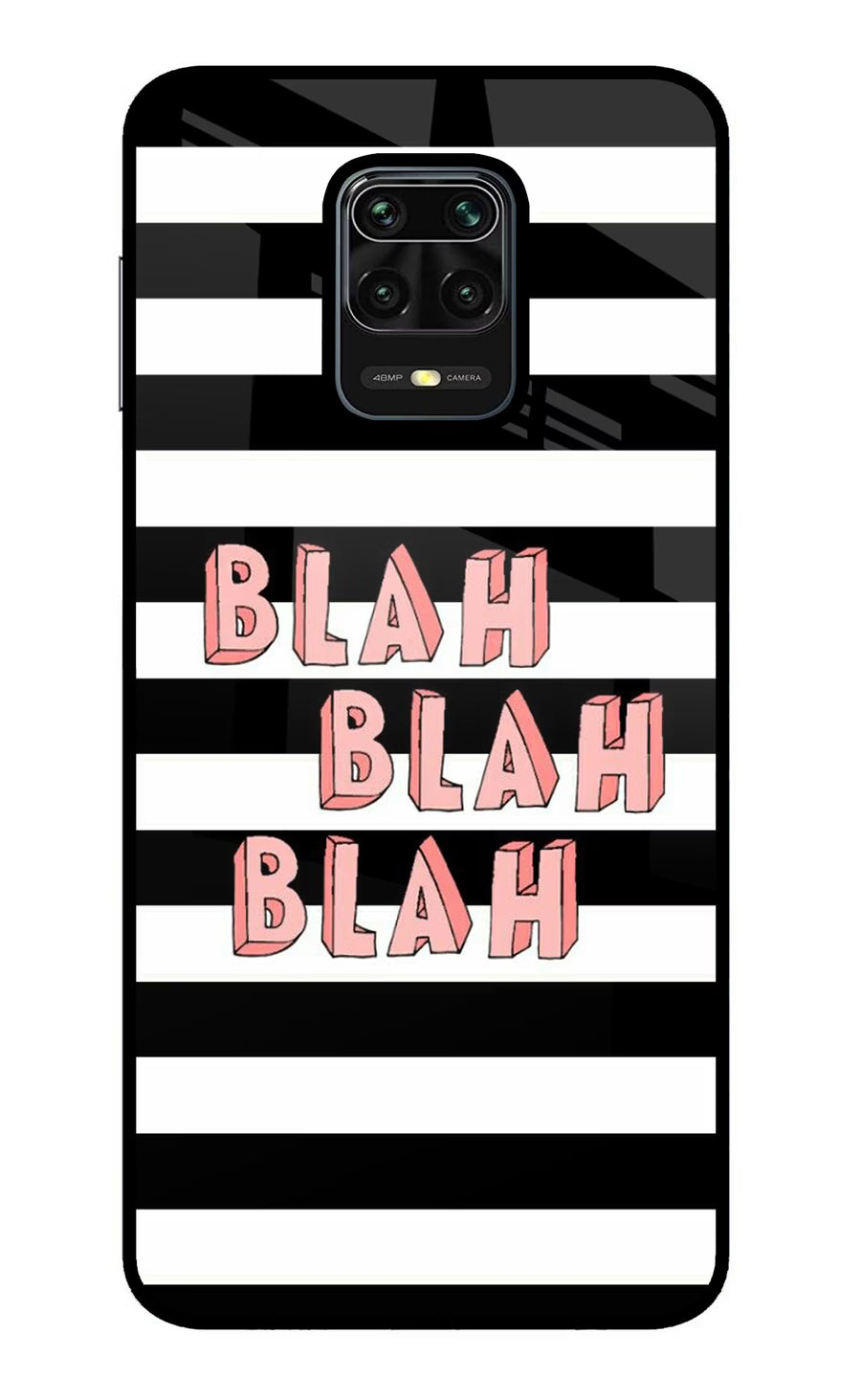 Blah Blah Blah Redmi Note 9 Pro/Pro Max Back Cover, Metal case