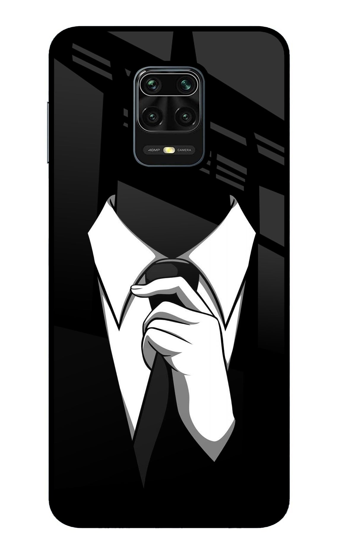 Black Tie Redmi Note 9 Pro/Pro Max Back Cover