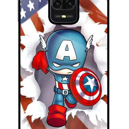Captain America Redmi Note 9 Pro/Pro Max Glass Case