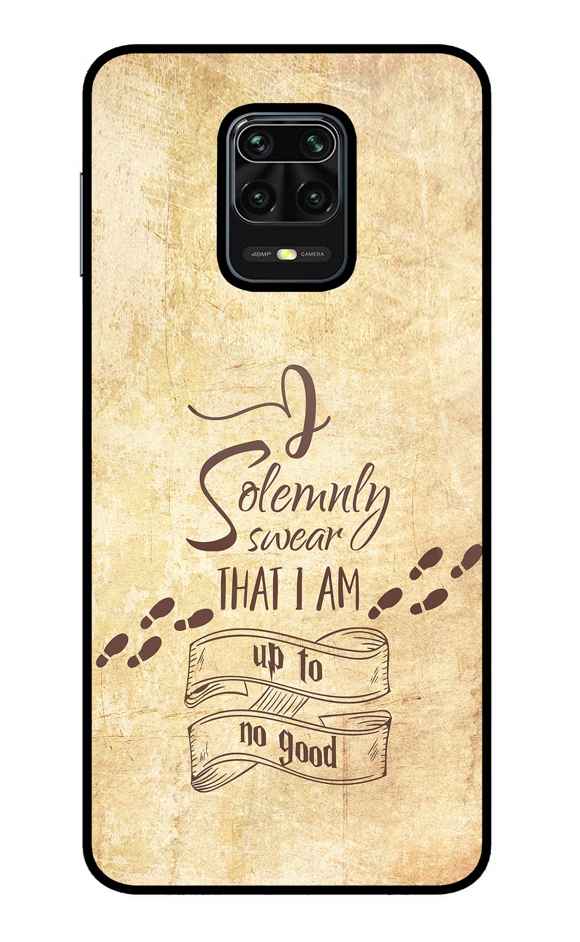 I Solemnly swear that i up to no good Redmi Note 9 Pro/Pro Max Glass Case Back Cover by Casekaro