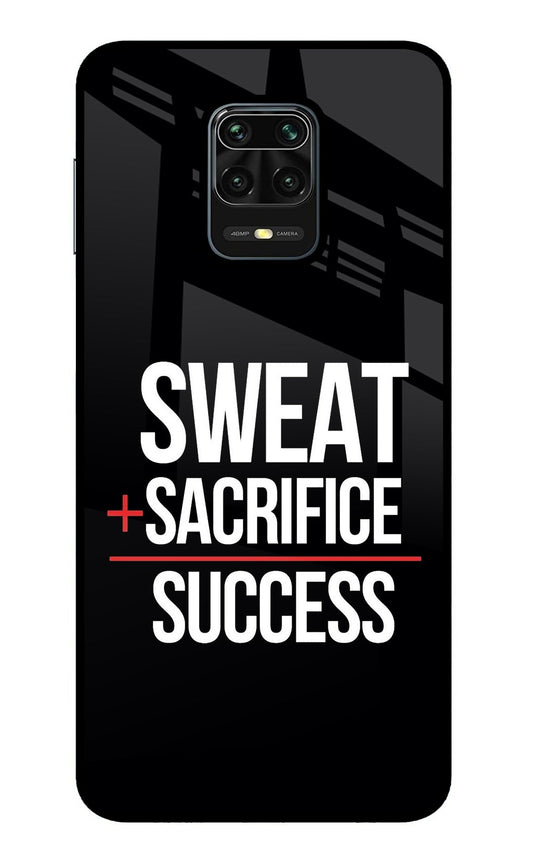 Sweat Sacrifice Success Redmi Note 9 Pro/Pro Max Glass Case