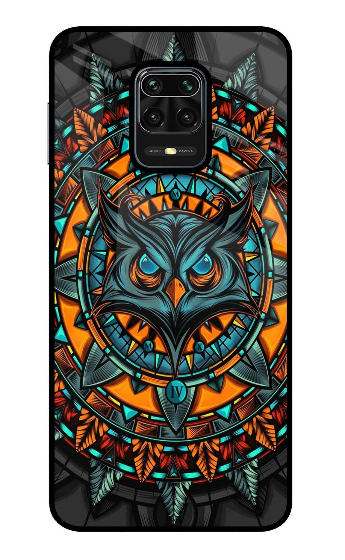 Angry Owl Art Redmi Note 9 Pro/Pro Max Glass Case