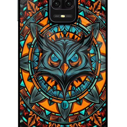 Angry Owl Art Redmi Note 9 Pro/Pro Max Glass Case Back Cover by Casekaro