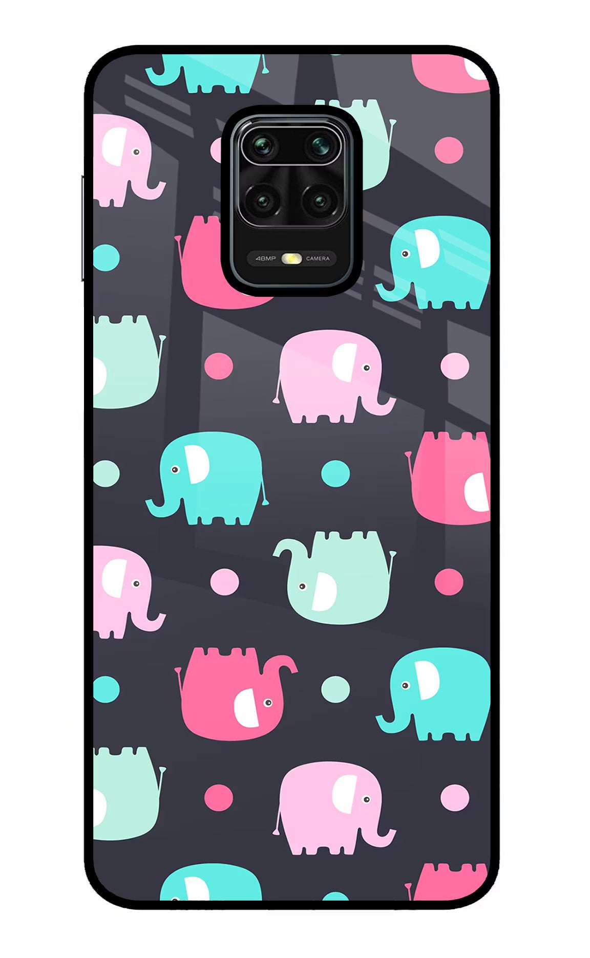 Elephants Redmi Note 9 Pro/Pro Max Glass Case Back Cover by Casekaro