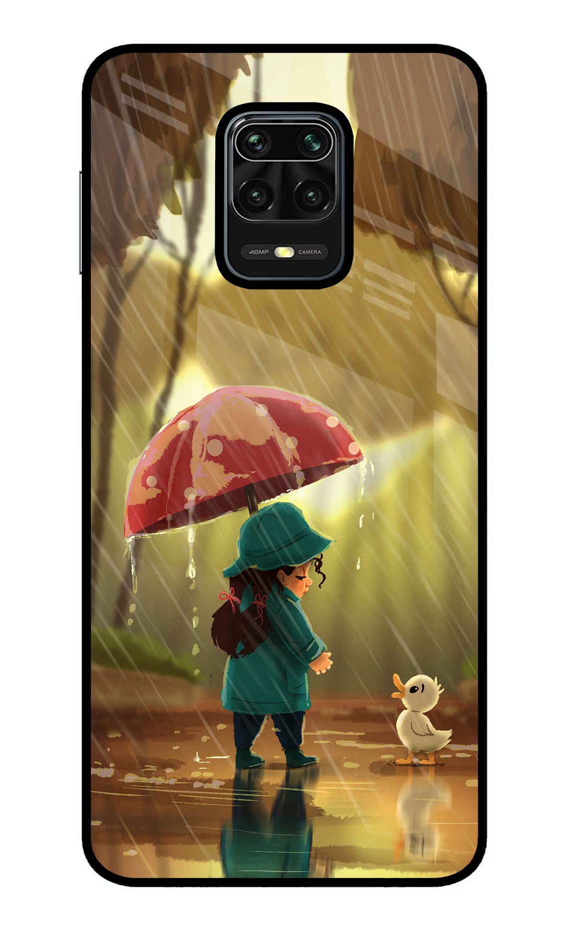 Rainy Day Redmi Note 9 Pro/Pro Max Glass Case Back Cover by Casekaro