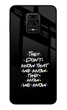 FRIENDS Dialogue Redmi Note 9 Pro/Pro Max Glass Case