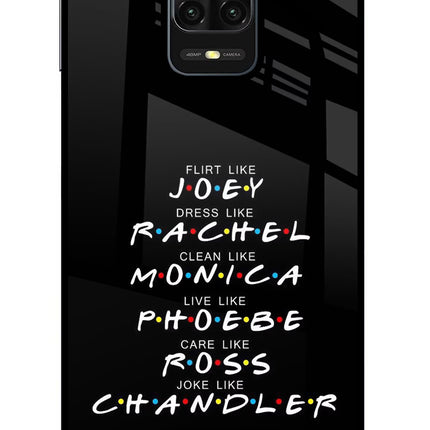 FRIENDS Character Redmi Note 9 Pro/Pro Max Glass Case