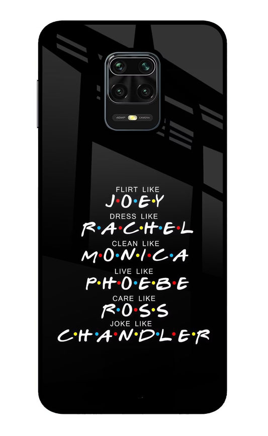 FRIENDS Character Redmi Note 9 Pro/Pro Max Glass Case
