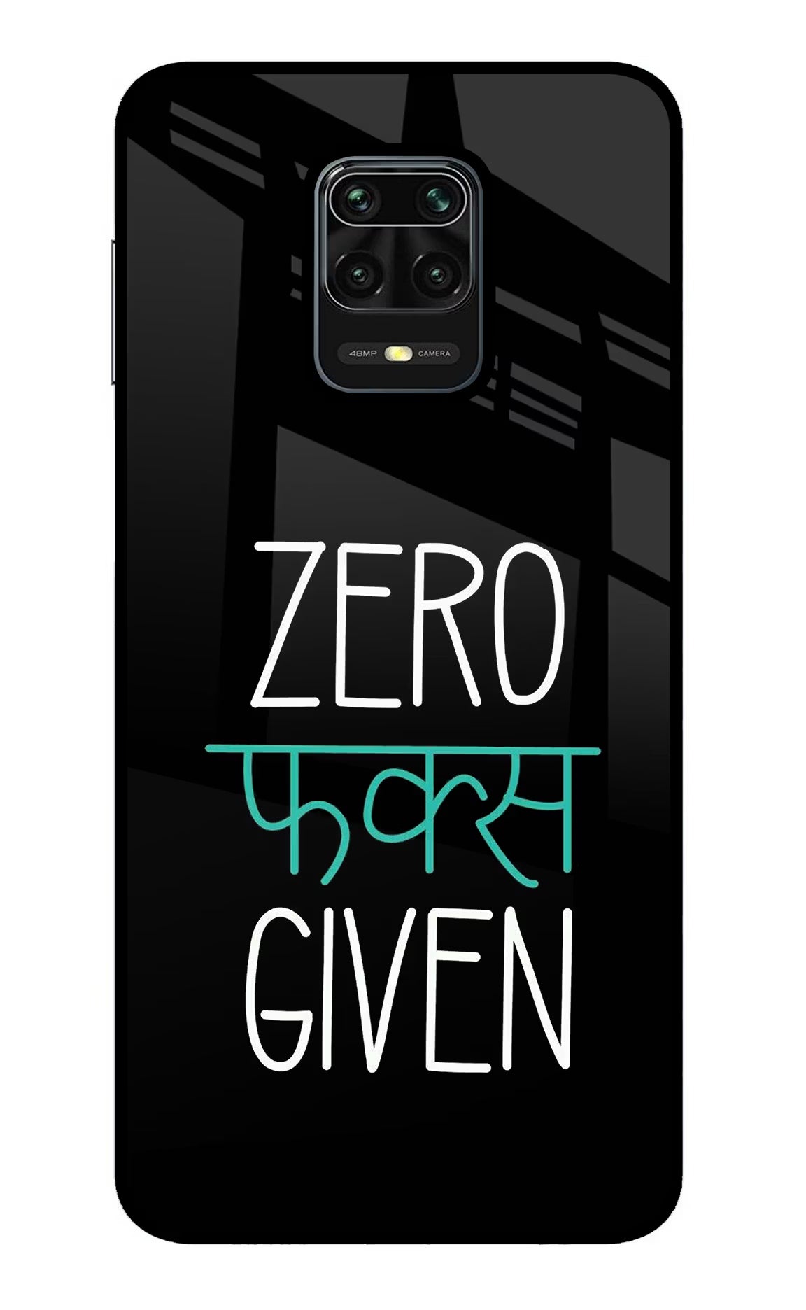 Zero Fucks Given Redmi Note 9 Pro/Pro Max Glass Case Back Cover by Casekaro