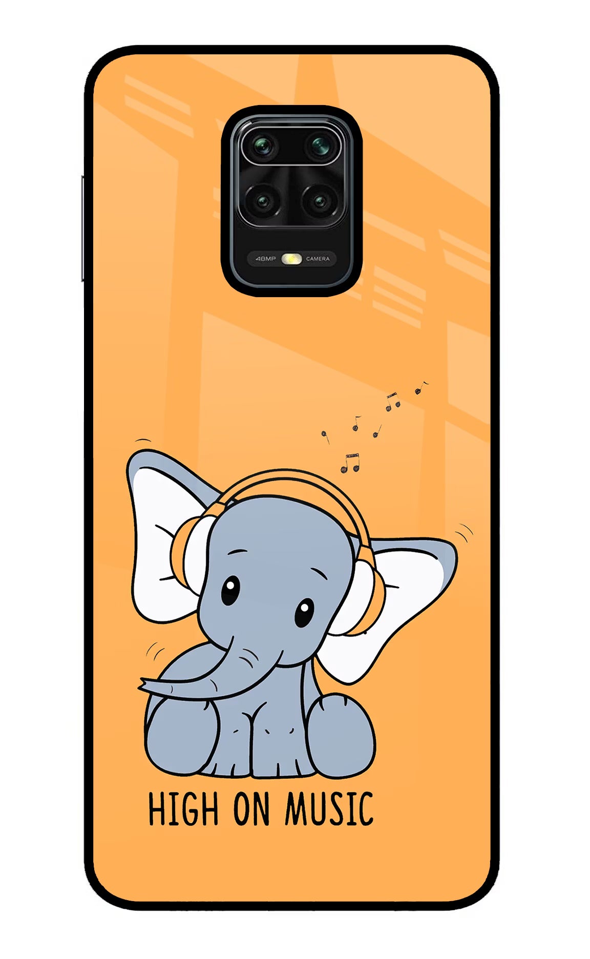 High On Music Redmi Note 9 Pro/Pro Max Glass Case Back Cover by Casekaro