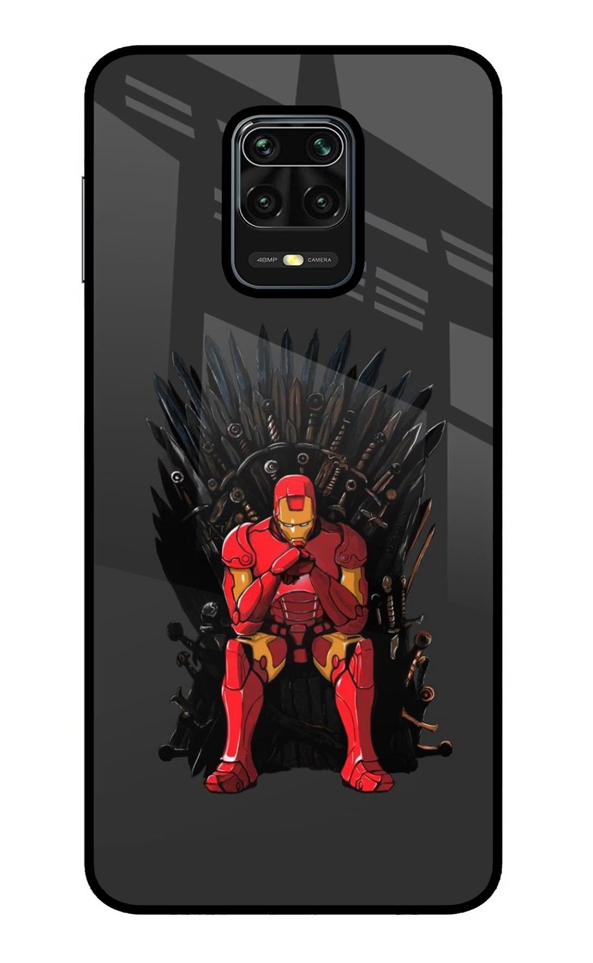 Ironman Throne Redmi Note 9 Pro/Pro Max Glass Case Back Cover by Casekaro