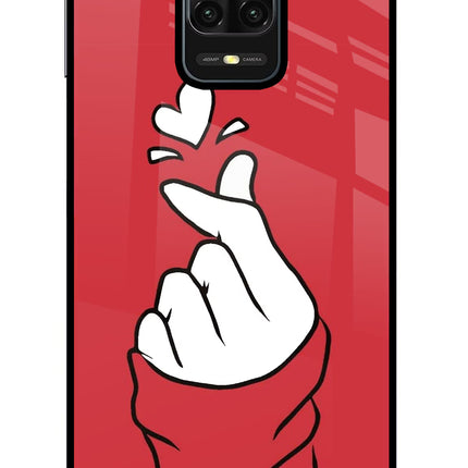 Korean Love Sign Redmi Note 9 Pro/Pro Max Glass Case