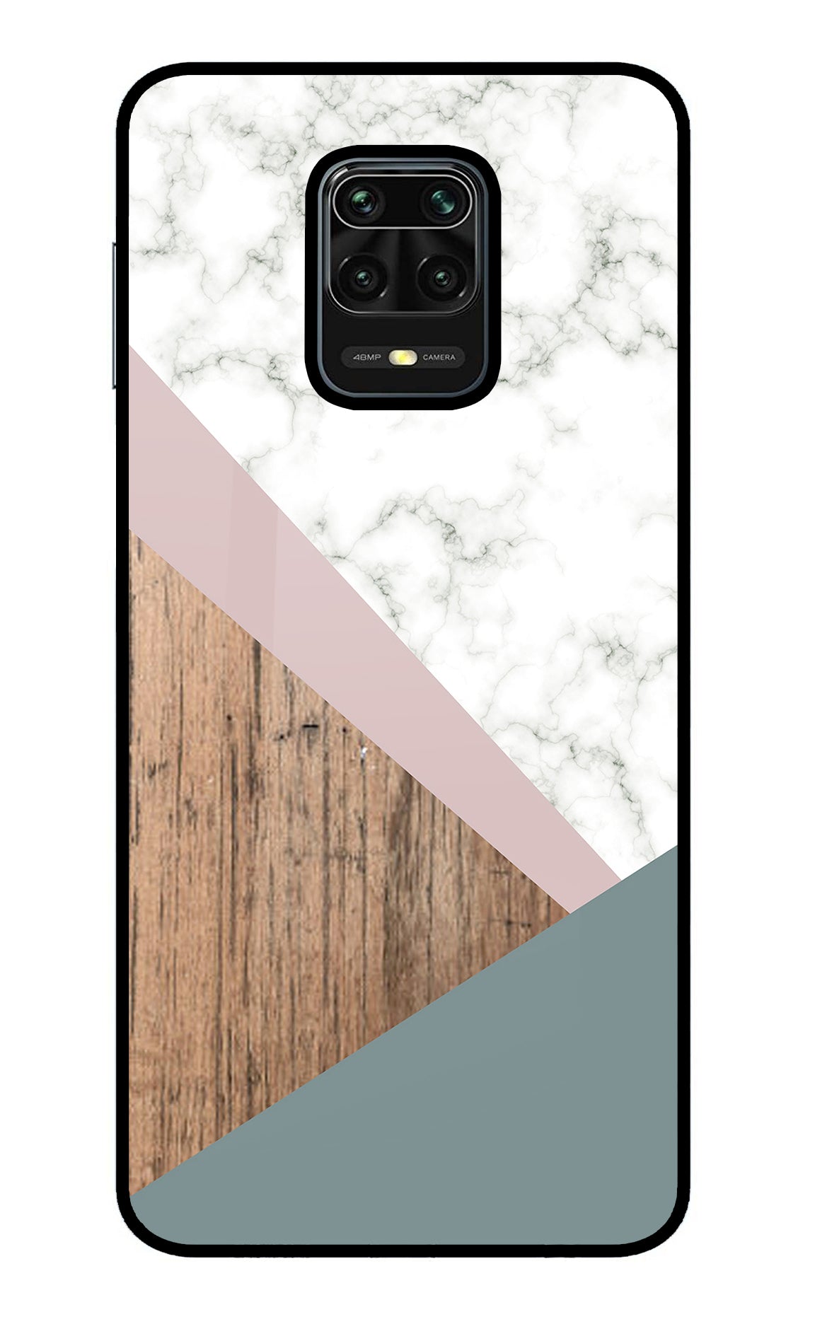 Marble wood Abstract Redmi Note 9 Pro/Pro Max Glass Case