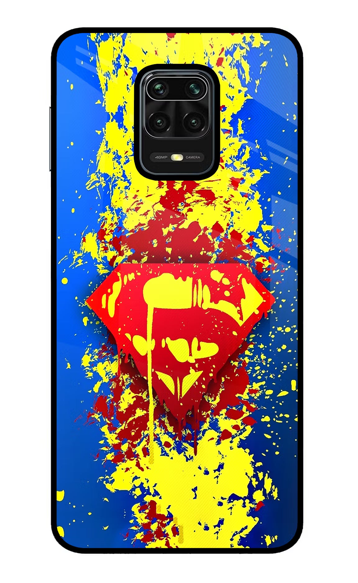 Superman logo Redmi Note 9 Pro/Pro Max Glass Case Back Cover by Casekaro