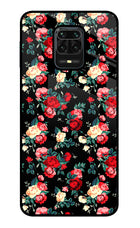 Rose Pattern Redmi Note 9 Pro/Pro Max Glass Case Back Cover by Casekaro