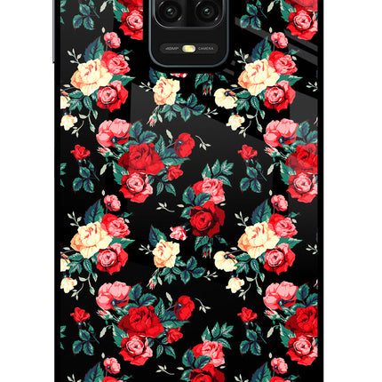 Rose Pattern Redmi Note 9 Pro/Pro Max Glass Case