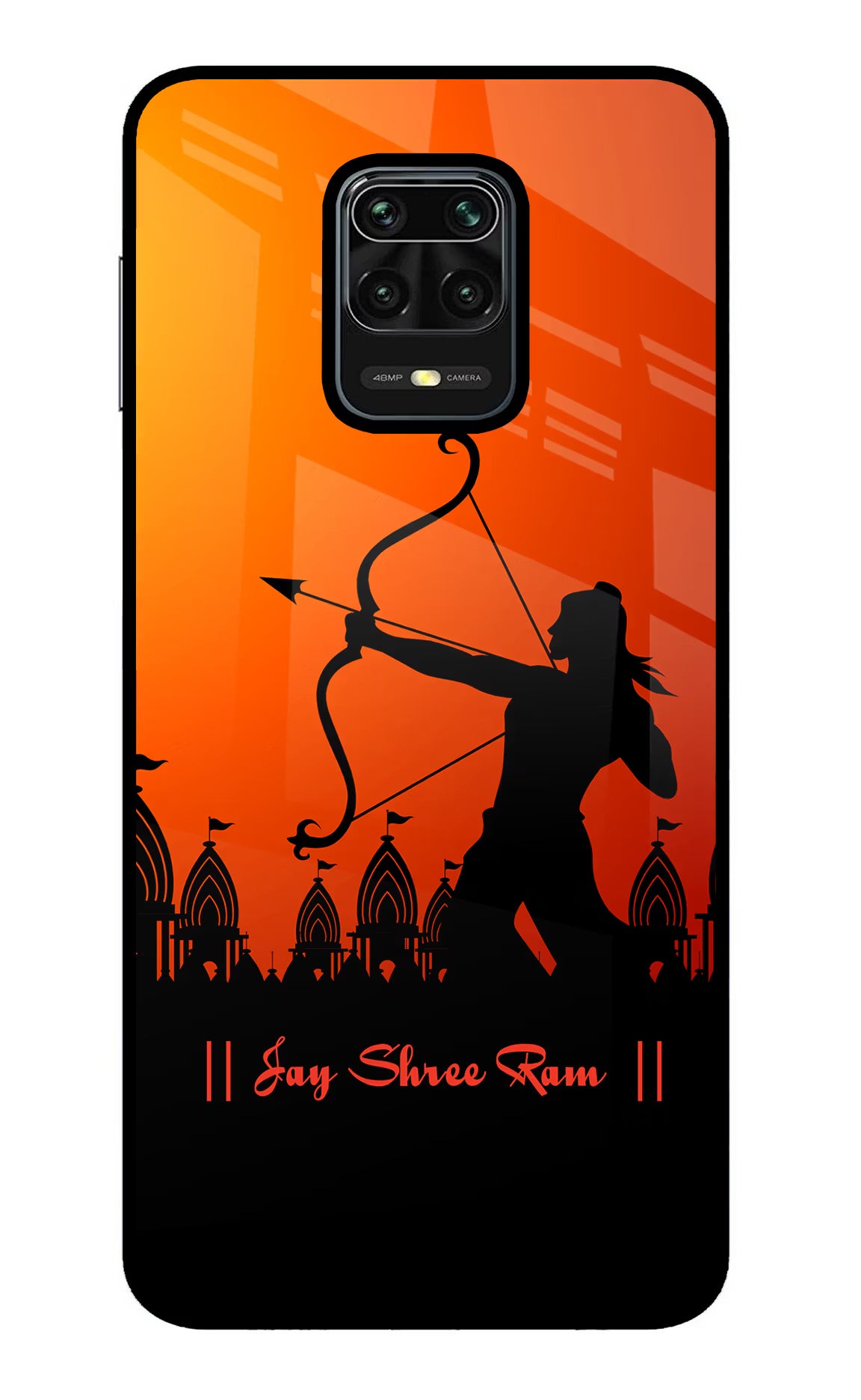 Lord Ram - 4 Redmi Note 9 Pro/Pro Max Glass Case Back Cover by Casekaro