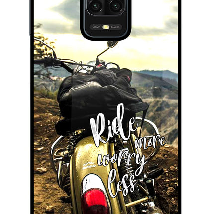 Ride More Worry Less Redmi Note 9 Pro/Pro Max Glass Case