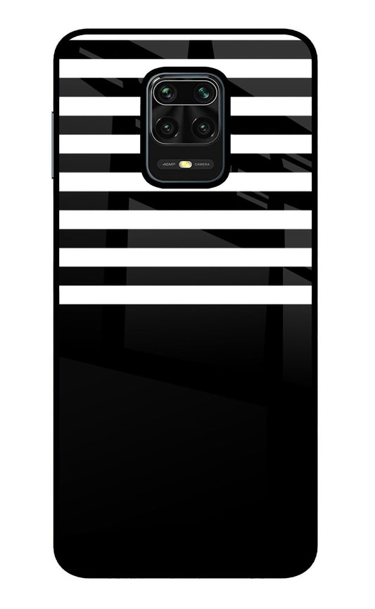 Black and White Print Redmi Note 9 Pro/Pro Max Glass Case