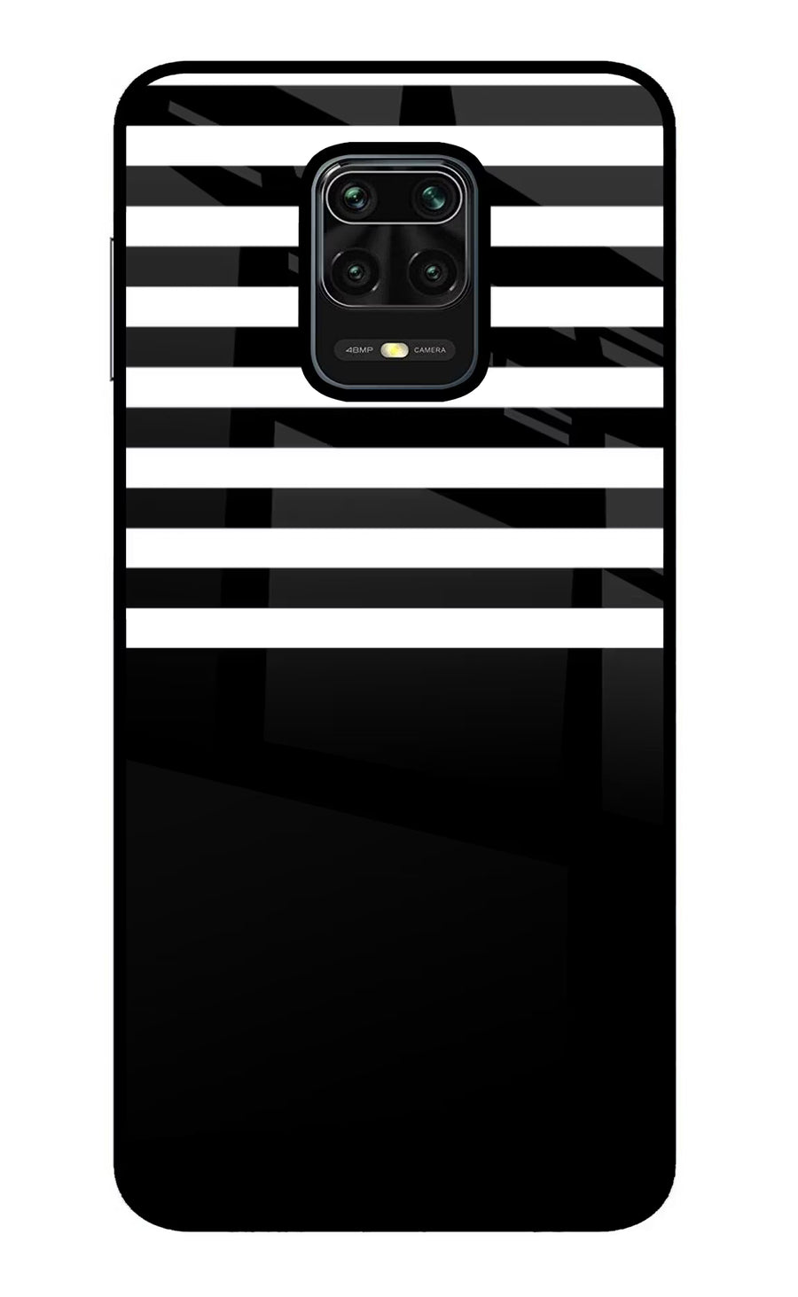 Black and White Print Redmi Note 9 Pro/Pro Max Back Cover, Metal case