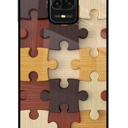 Wooden Puzzle Redmi Note 9 Pro/Pro Max Glass Case