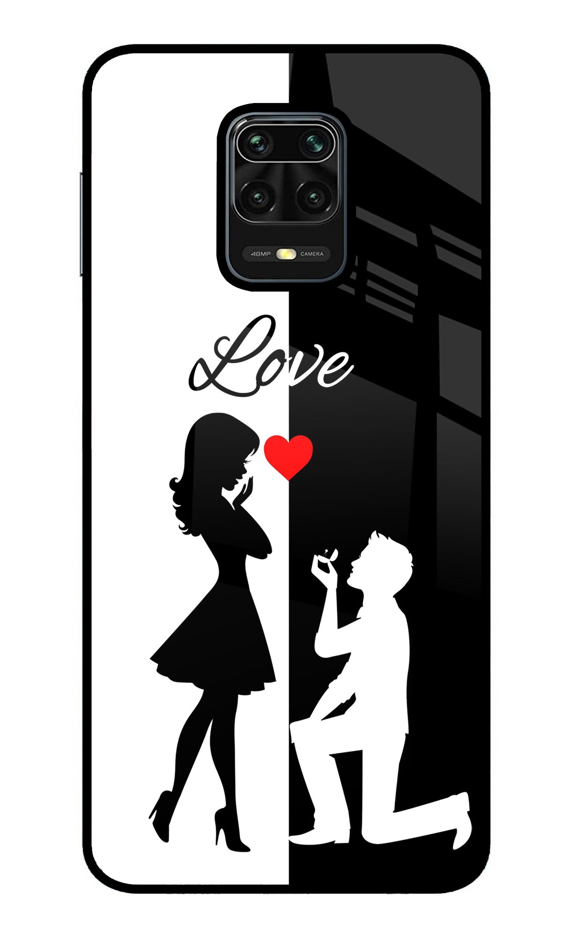 Love Propose Black And White Redmi Note 9 Pro/Pro Max Back Cover