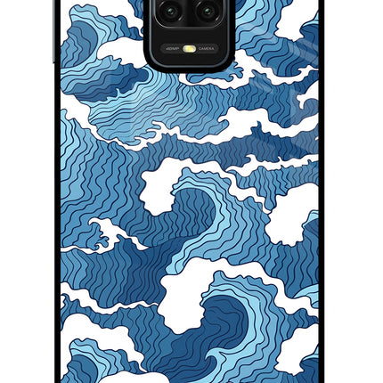 Blue Waves Redmi Note 9 Pro/Pro Max Glass Case