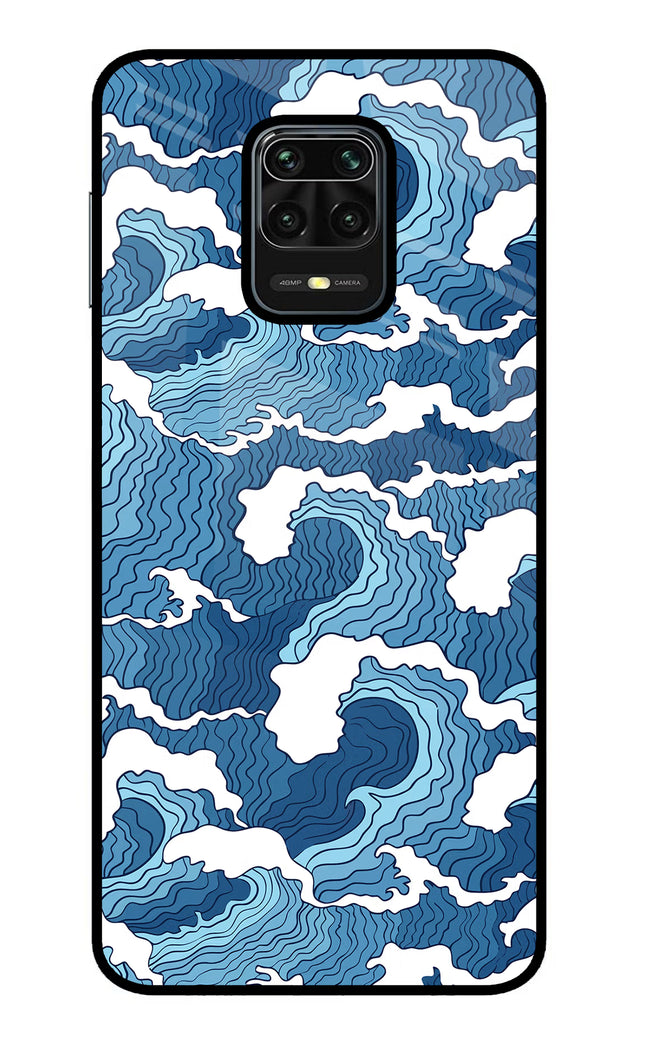 Blue Waves Redmi Note 9 Pro/Pro Max Glass Case