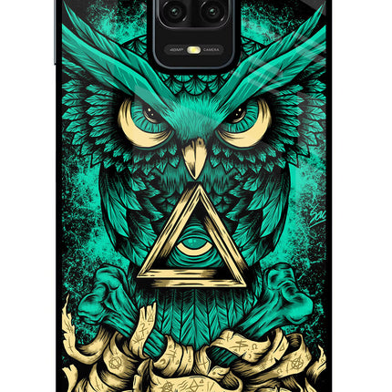 Green Owl Redmi Note 9 Pro/Pro Max Glass Case