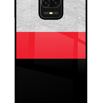 Tri Color Pattern Redmi Note 9 Pro/Pro Max Glass Case Back Cover by Casekaro