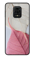White Pink Leaf Redmi Note 9 Pro/Pro Max Glass Case