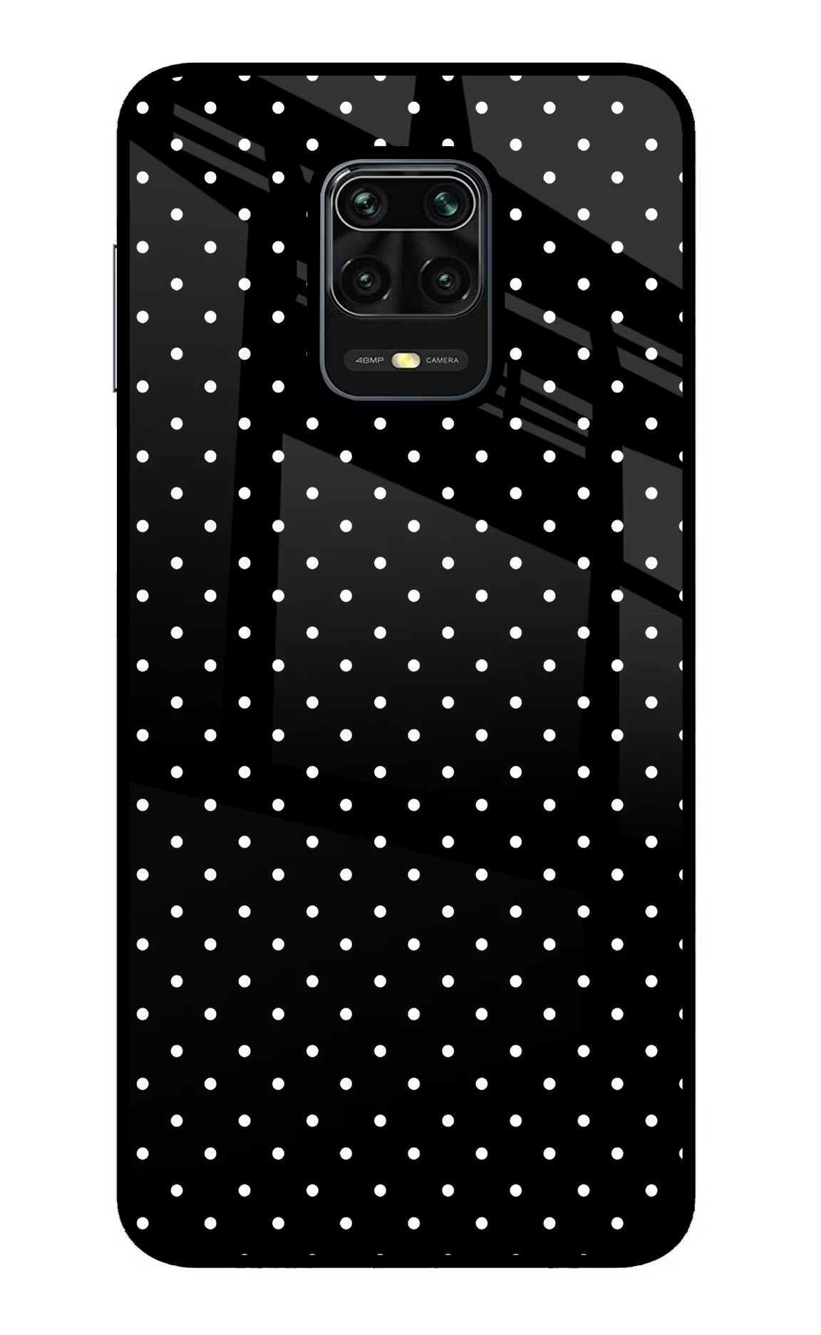 White Dots Redmi Note 9 Pro/Pro Max Glass Case Back Cover by Casekaro