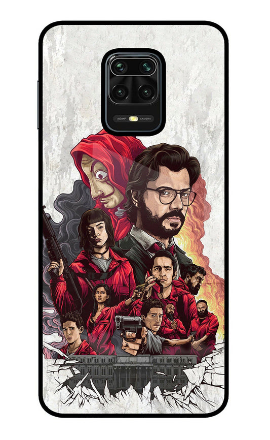 Money Heist Artwork Redmi Note 9 Pro/Pro Max Glass Case