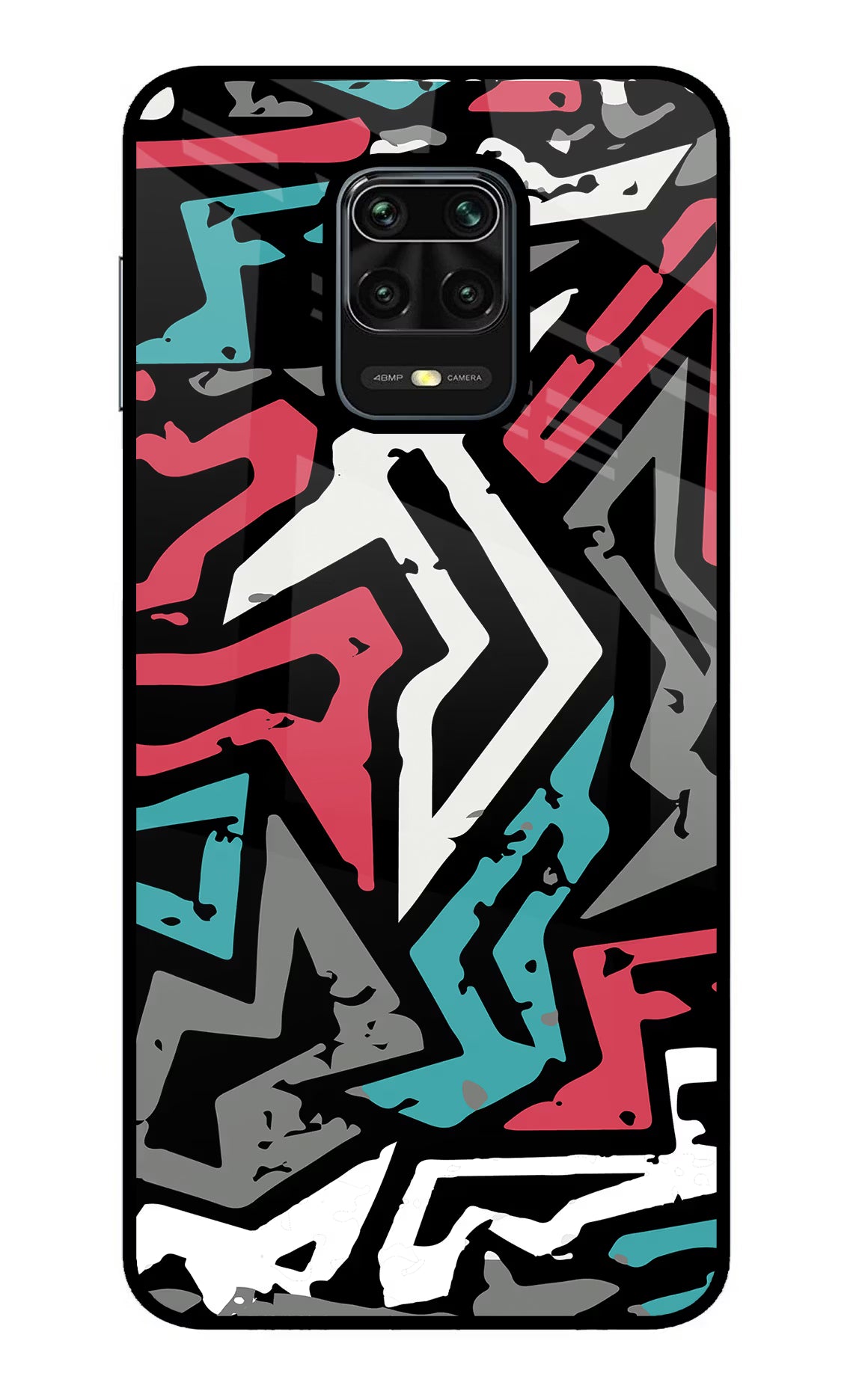 Geometric Graffiti Redmi Note 9 Pro/Pro Max Glass Case Back Cover by Casekaro