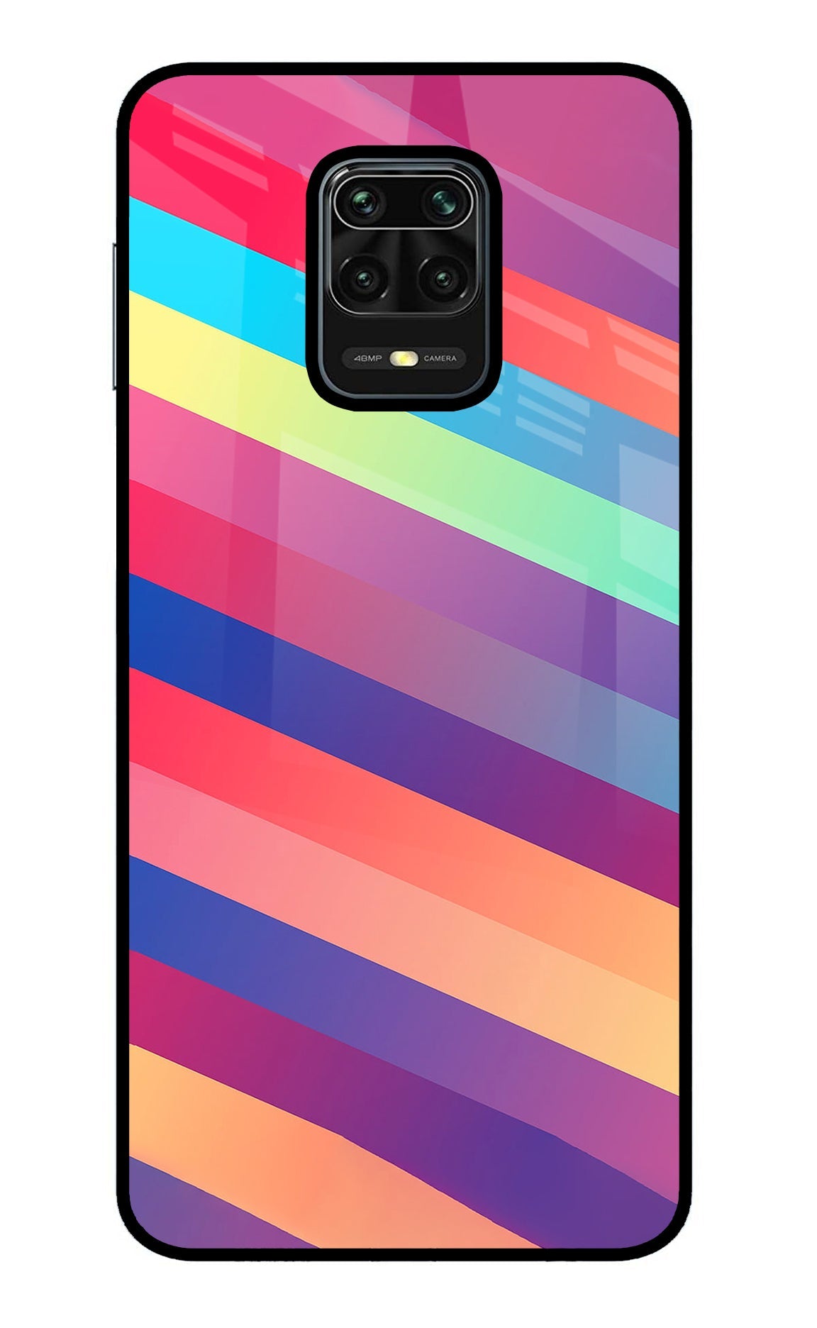 Stripes color Redmi Note 9 Pro/Pro Max Glass Case