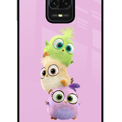 Cute Little Birds Redmi Note 9 Pro/Pro Max Glass Case Back Cover by Casekaro