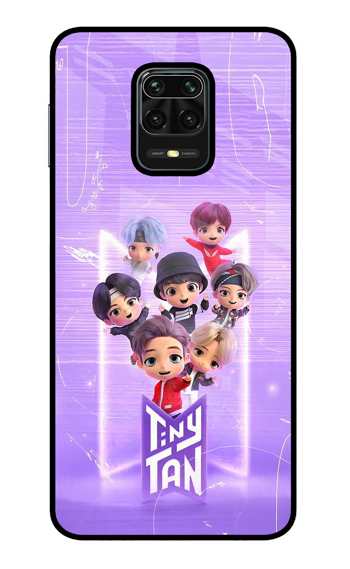 BTS Tiny Tan Redmi Note 9 Pro/Pro Max Glass Case