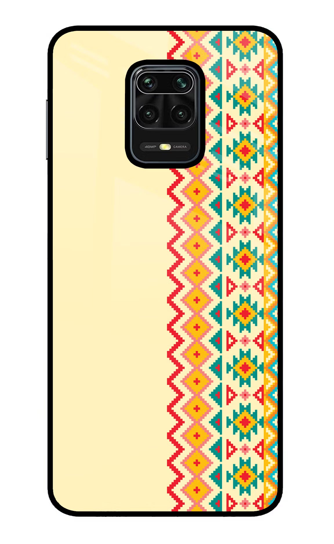 Ethnic Seamless Redmi Note 9 Pro/Pro Max Glass Case Back Cover by Casekaro
