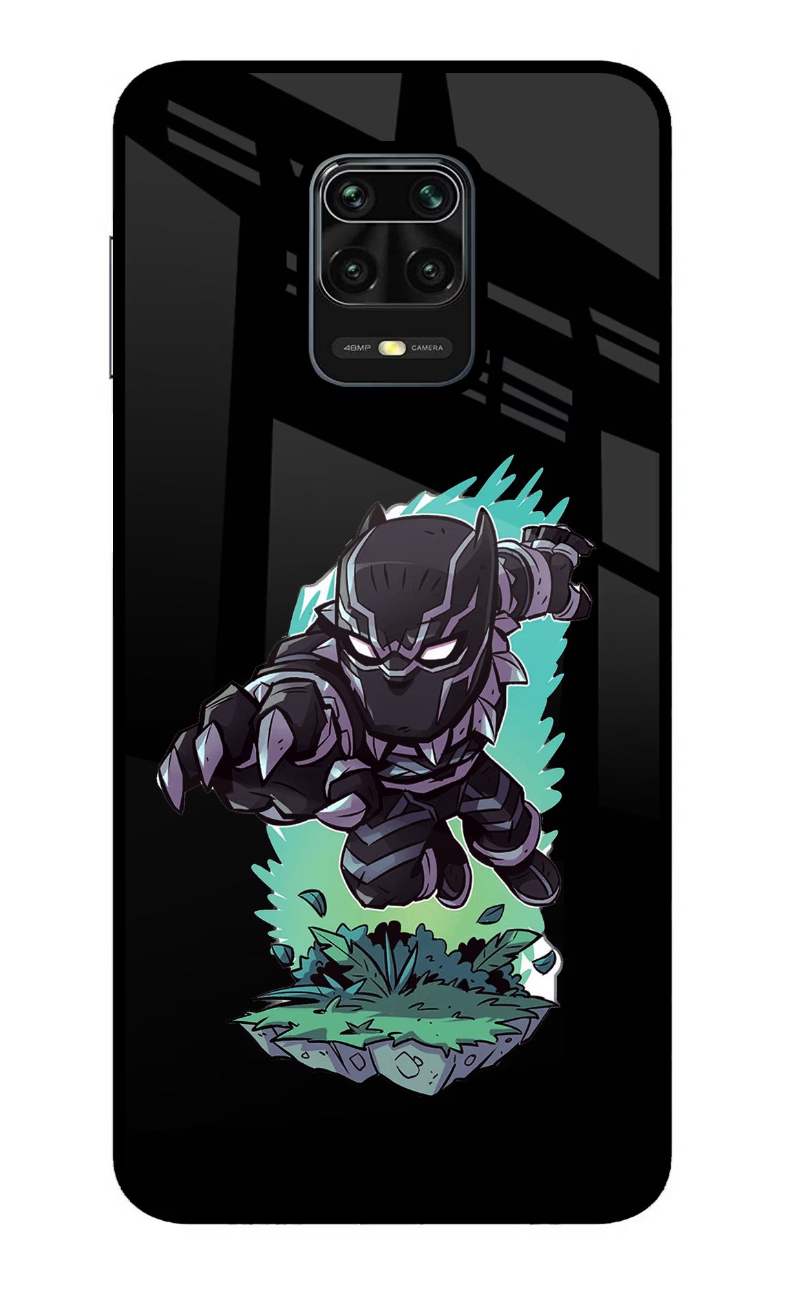 Black Panther Redmi Note 9 Pro/Pro Max Glass Case Back Cover by Casekaro