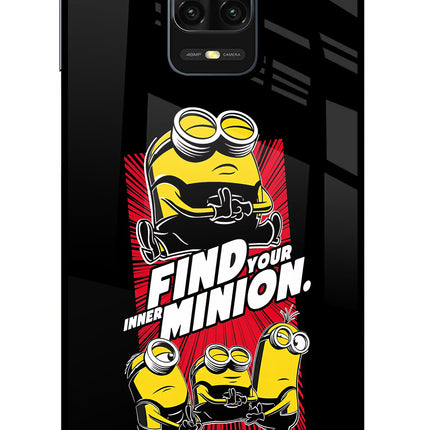 Find your inner Minion Redmi Note 9 Pro/Pro Max Glass Case Back Cover by Casekaro