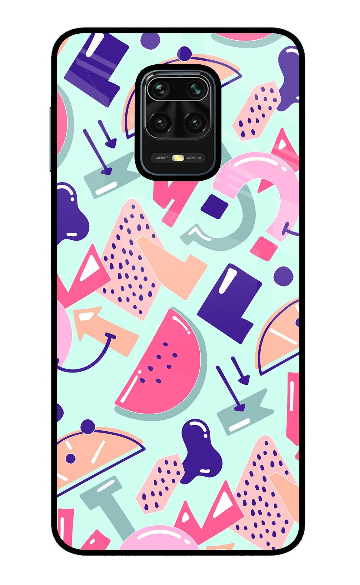 Doodle Pattern Redmi Note 9 Pro/Pro Max Glass Case