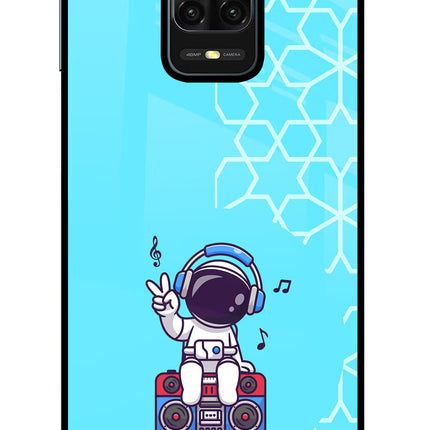 Cute Astronaut Chilling Redmi Note 9 Pro/Pro Max Glass Case