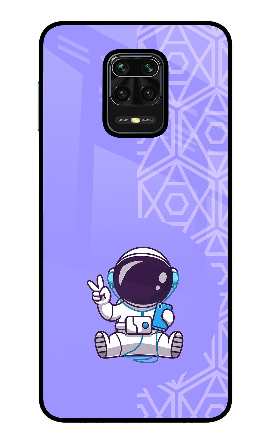 Cute Astronaut Chilling Redmi Note 9 Pro/Pro Max Glass Case