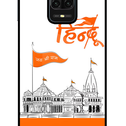 Jai Shree Ram Hindu Redmi Note 9 Pro/Pro Max Glass Case Back Cover by Casekaro
