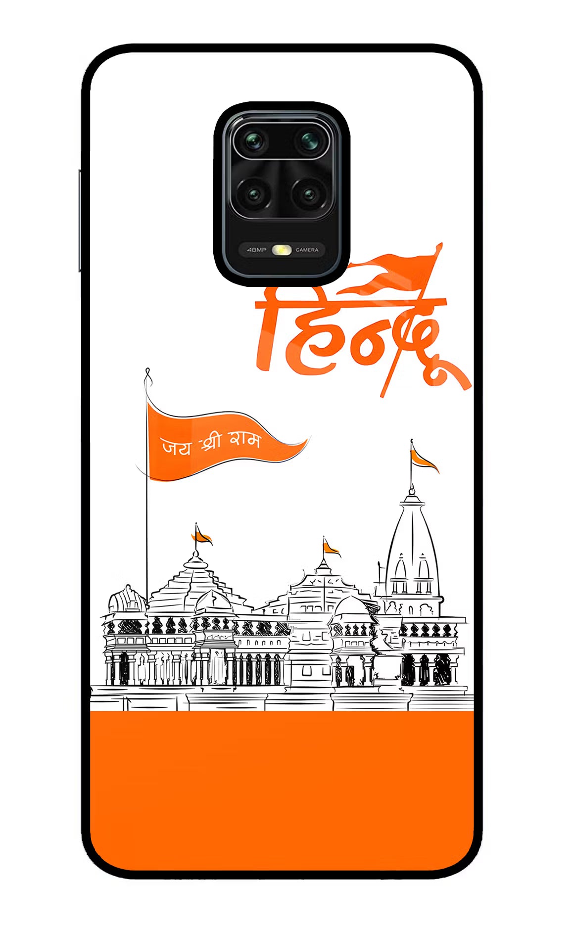Jai Shree Ram Hindu Redmi Note 9 Pro/Pro Max Glass Case Back Cover by Casekaro