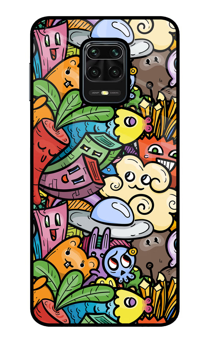 Veggie Doodle Redmi Note 9 Pro/Pro Max Back Cover, Metal case