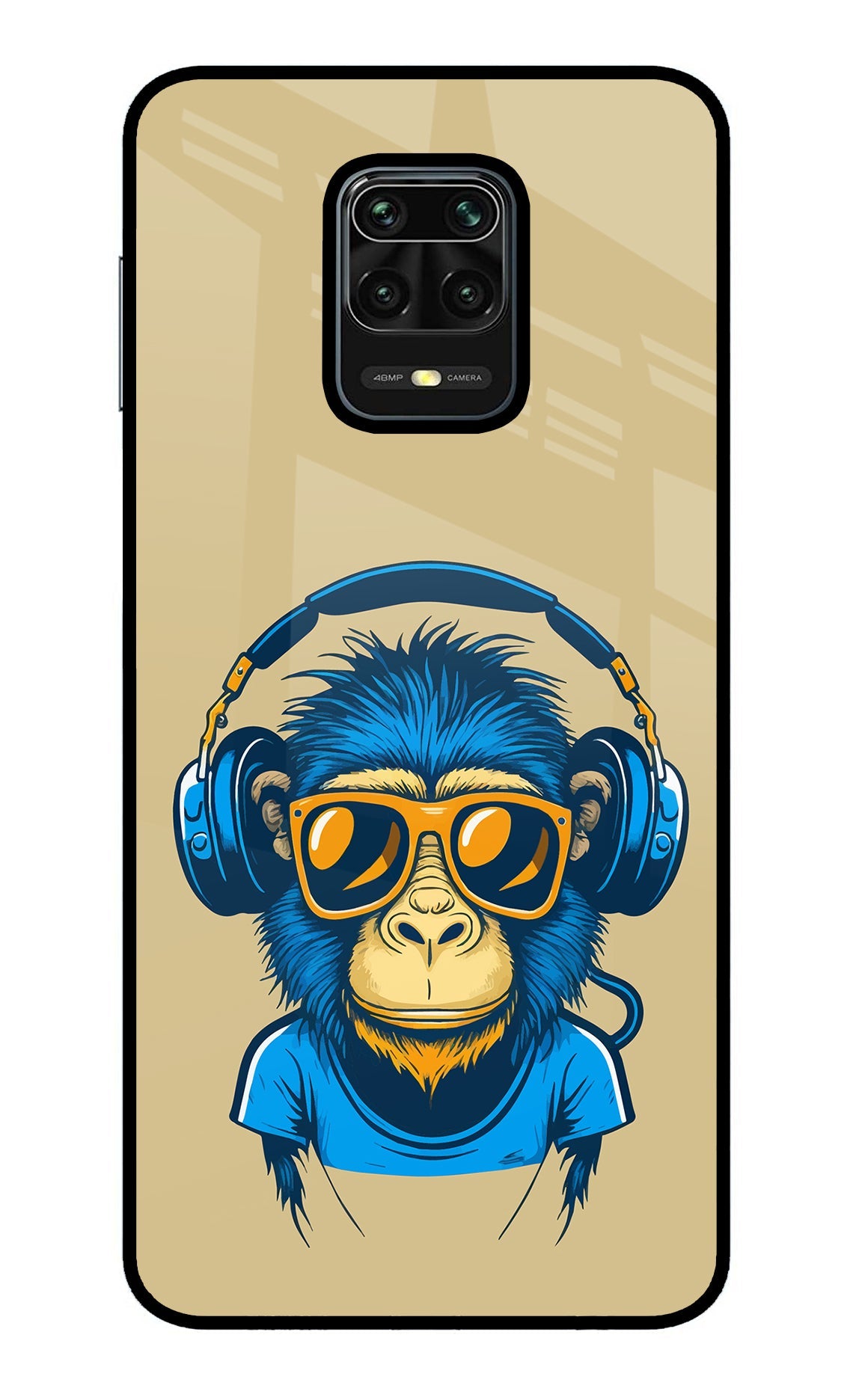 Monkey Headphone Redmi Note 9 Pro/Pro Max Glass Case