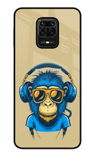 Monkey Headphone Redmi Note 9 Pro/Pro Max Glass Case Back Cover by Casekaro