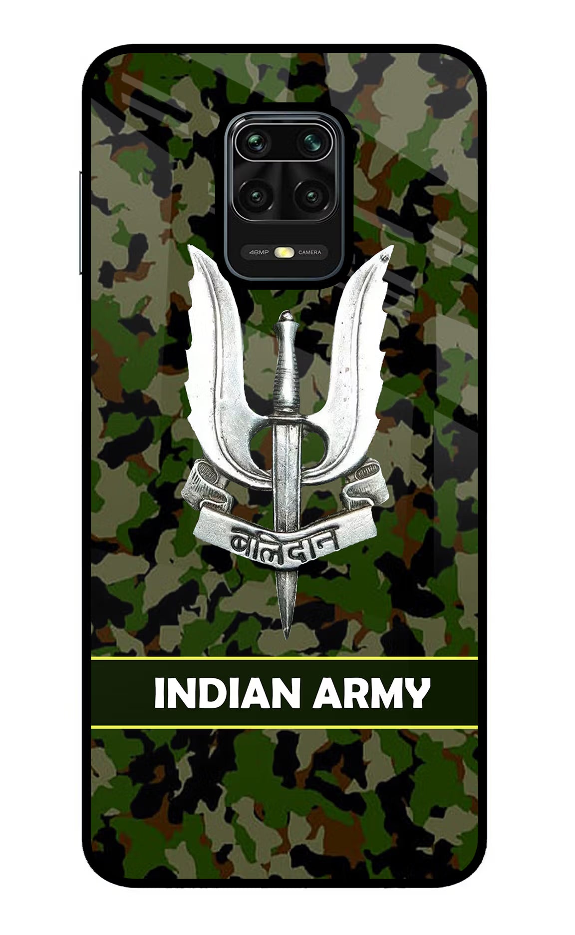 Balidan Indian Logo Redmi Note 9 Pro/Pro Max Glass Case Back Cover by Casekaro